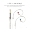 FiiO LC-2.5C/LC-3.5C/LC-4.4C 8-Stranded High-Purity Monocrystalline Silver-Plated Copper earphone cable