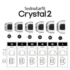 AZLA SednaEarfit Crystal 2 Standard Eartips