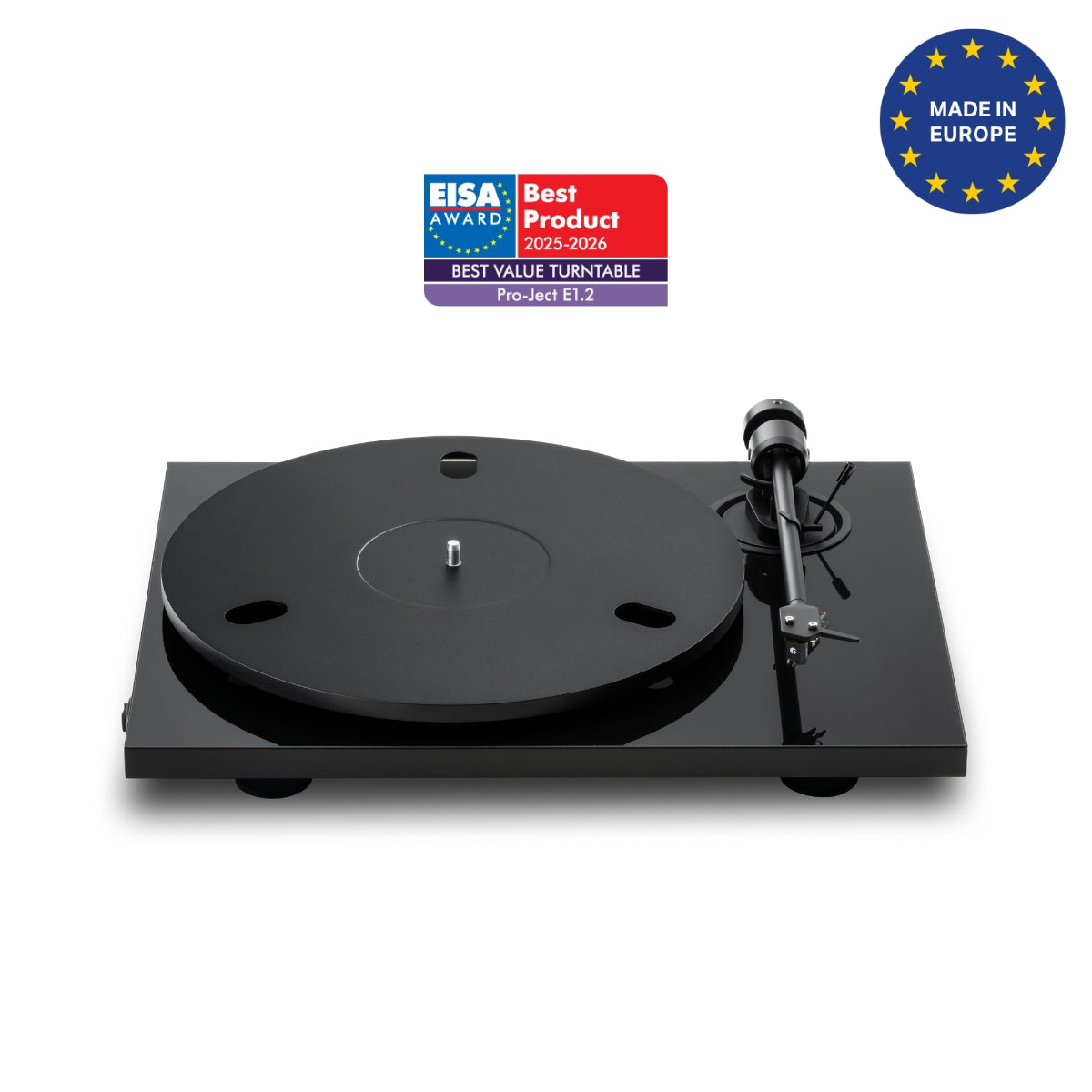 Pro-Ject E1.2 Phono Turntable w/ Built-In Phono Preamplifier (Pick it MM E Cartridge)