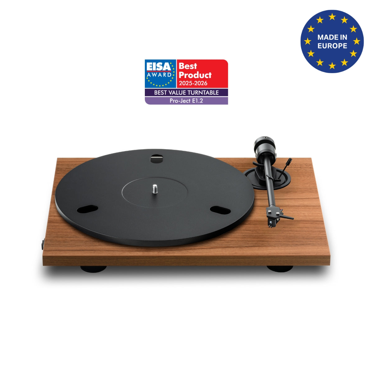 Pro-Ject E1.2 Phono Turntable w/ Built-In Phono Preamplifier (Pick it MM E Cartridge)