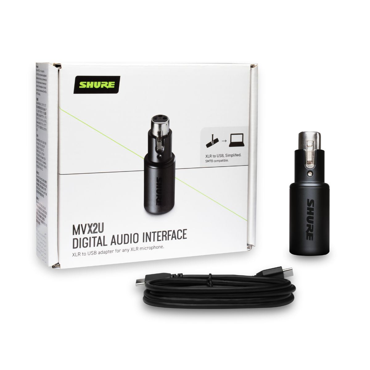 Shure MVX2U XLR-to-USB Single-Channel Interface with Headphone Output