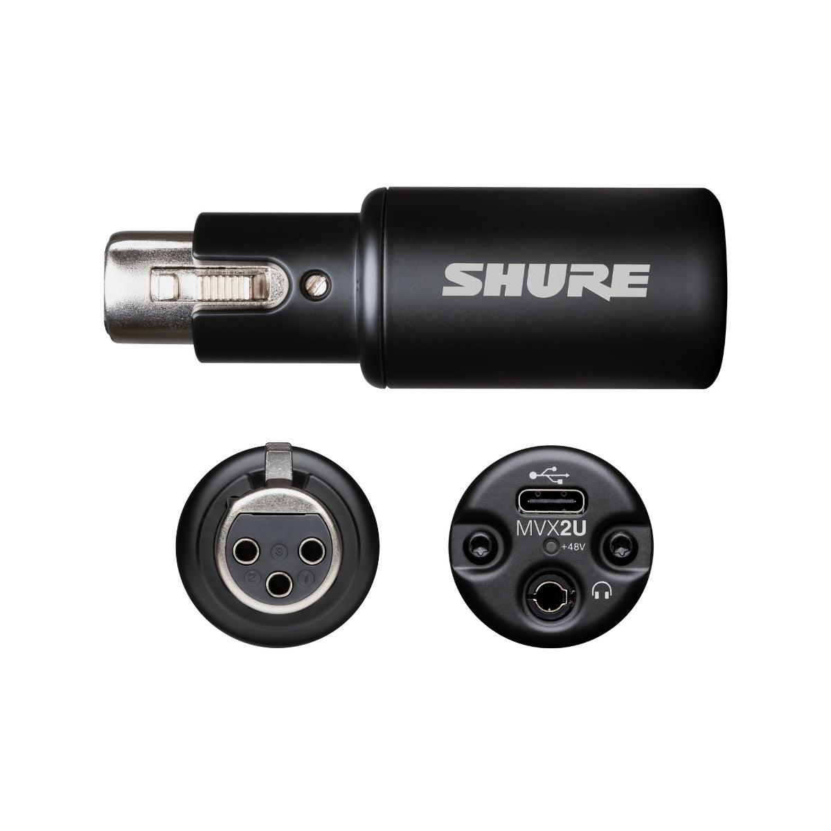 Shure Adapter Shure MVX2U Gen 2 XLR-to-USB Single-Channel Adapter with Headphone Out ...