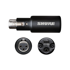 Shure MVX2U Gen 2 XLR-to-USB Single-Channel Adapter with Headphone Output