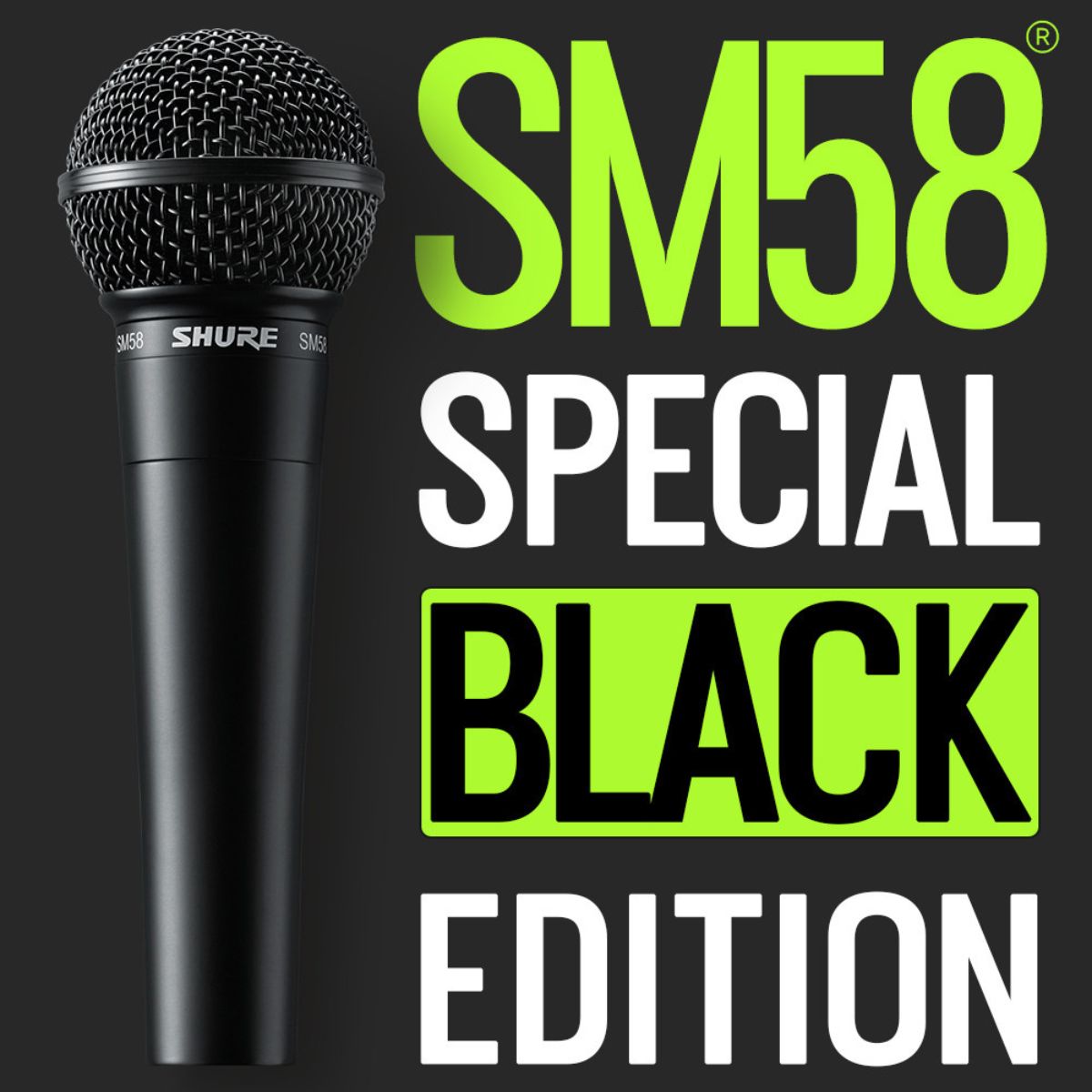 Sm58 Shure SM58 Special Black Edition Legendary Vocal Microphone - AV One