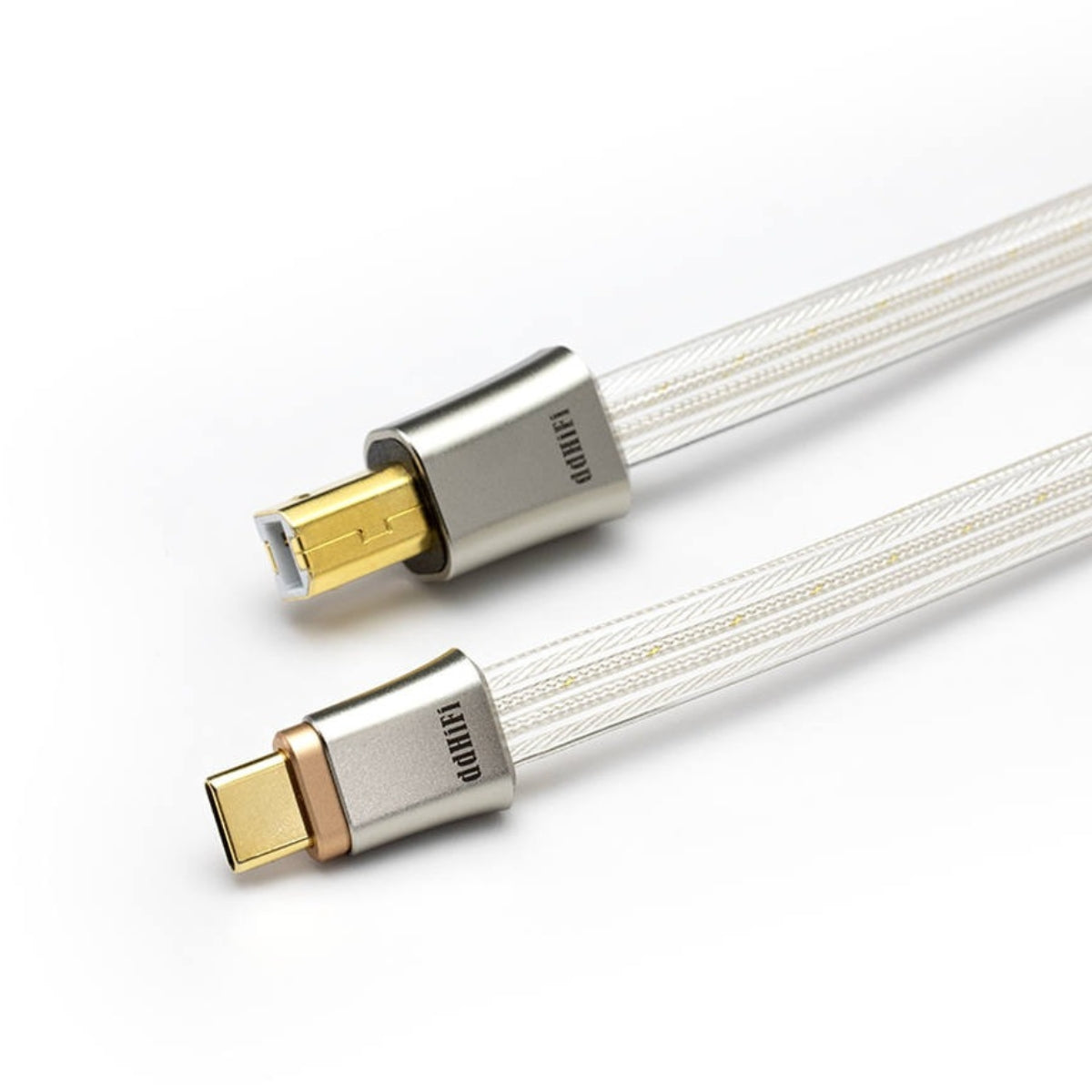 ddHiFi TC19BC Flagship Pure Silver USB-B to USB-C OTG Digital Signal Cable (95cm)