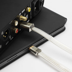 ddHiFi TC19BC Flagship Pure Silver USB-B to USB-C OTG Digital Signal Cable (95cm)