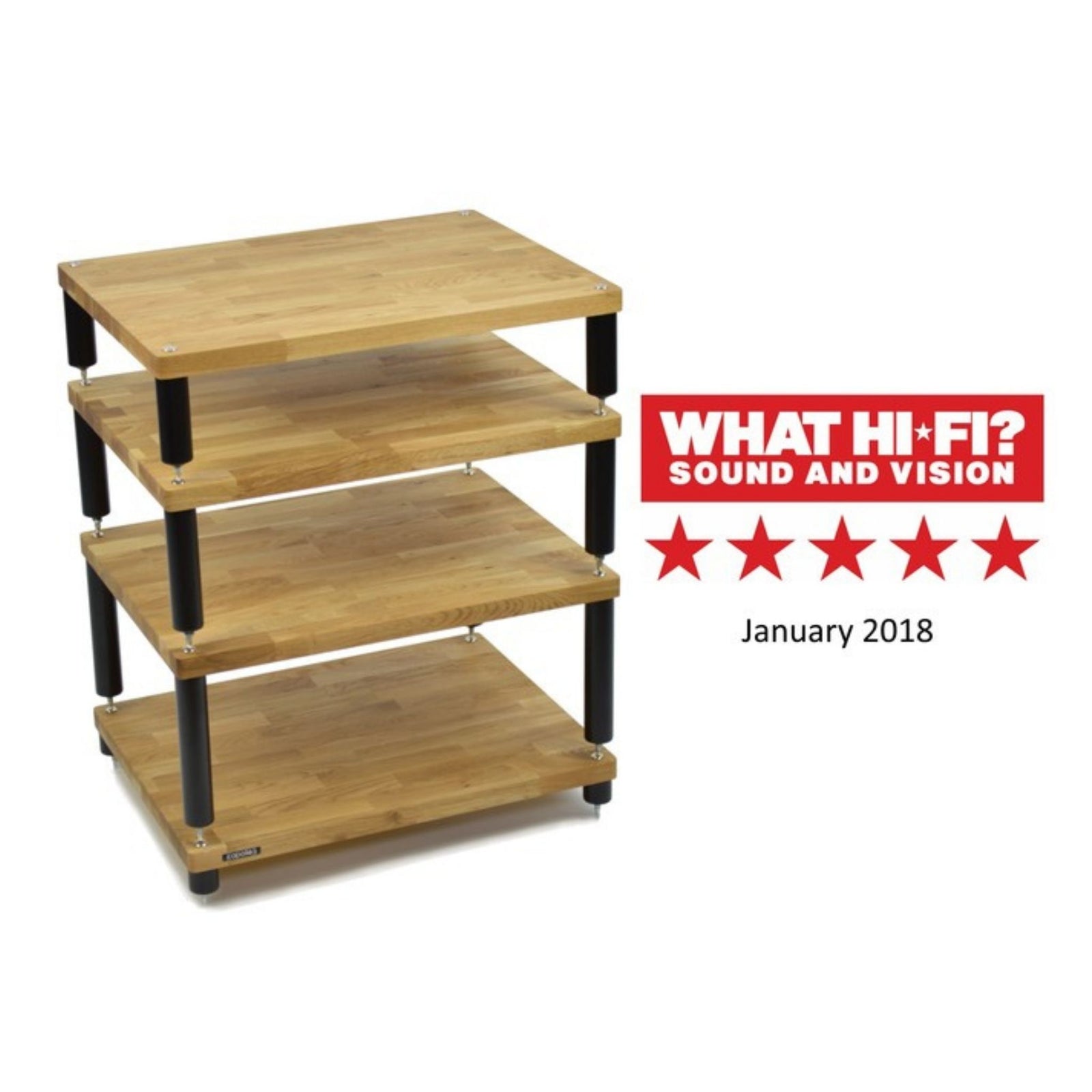 Atacama Apollo Storm 6 HiFi Rack (Natural Oak)