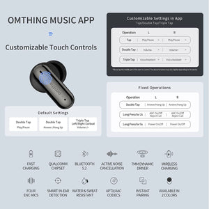 1MORE Omthing AirFree 2 True Wireless Earbuds with ANC (EO006)