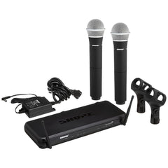ほぼ未使用SHURE SVX Dual WirelessSVX288/PG58 Shure SVX288/PG58 Dual Hand Wireless Microphone System - AV One